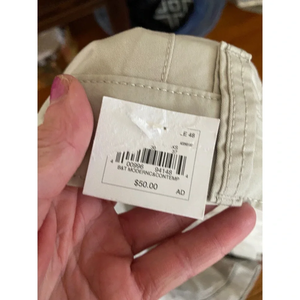 Sonoma Goods For Life Mens Big &‎ Tall Khaki Chino Shorts Size 48 Tan Cotton NwT
